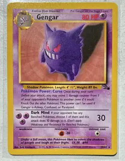 Wizards of the Coast Gengar Fossil 20/62 Rare 80 HP 1999 English Unlim - Image 1