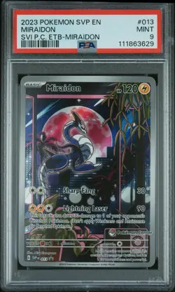 Miraidon Pokemon Center Promo PSA 9 2023 Pokemon Svp En-Sv Black Star Promo #013 - Image 1
