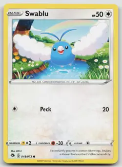 Swablu 048/073 Champion's Path Pokemon NM Common - Image 1
