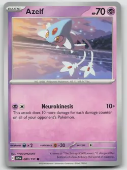 Azelf 080/191 Surging Sparks Pokemon NM Common - Image 1