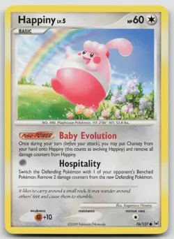 Happiny 76/127 Platinum Pokemon LP Common - Image 1