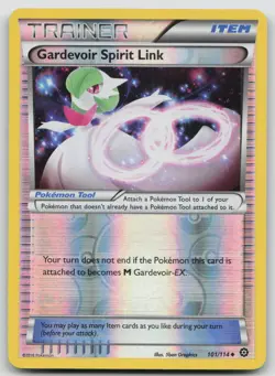 Gardevoir Spirit Link 101/114 Steam Siege Pokemon Reverse Holo NM Uncommon - Image 1