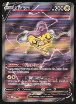 Raikou V GG41/GG70 Holo V Rare Crown Zenith Galarian Gallery Pokemon Near Mint - Image 1