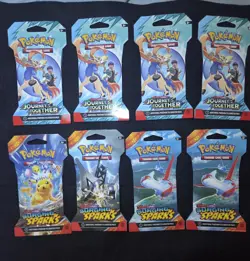 Pokemon Lot Of ×8, 4Journey Together & 4Surging Sparks Factory Sealed Sleeved... - Image 2