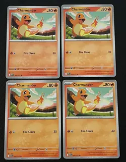 4x Charmander 020/217 ME: Ascended Heroes Pokemon Playset x4 NM - Image 1