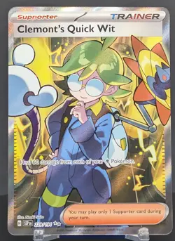 Pokemon Clemont's Quick Wit #229/191 English Surging Sparks Ultra Rare Full Art - Image 1
