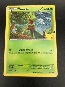 Treecko HOLO RARE 3/25 McDonalds 25th Anniversary Pokemon SWSH Promo NM 2021 - Image 1