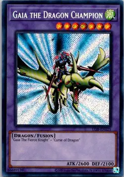 Gaia the Dragon Champion Secret Rare (25th Anniversary Edition) LOB-EN125 NM - Image 1