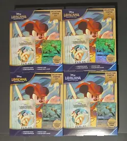 (Lot Of 4) New Disney Lorcana Fabled Collection Starter Set Glimmer Foil Promo - Image 1