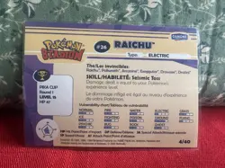 Raichu #26 - 2000 Danone Pokemon Stadium Tip Card - Image 2