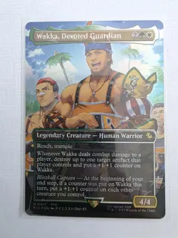 Wakka, Devoted Guardian MTG Borderless (Chocobo Track Foil) Final Fantasy Rare - Image 1
