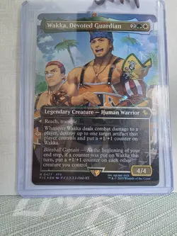 Wakka, Devoted Guardian MTG Borderless (Chocobo Track Foil) Final Fantasy Rare - Image 3