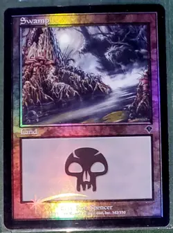 MTG - Swamp (342) - Invasion - Foil - LP - Magic The Gathering - Image 1