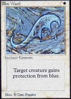 Light Play, English MTG Regular Blue Ward Beta Magic the Gathering - Image 1