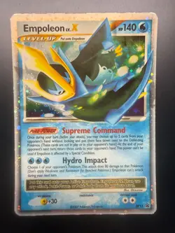 2007 Empoleon Lv X Pokemon Diamond & Pearl Black Star Promo LP Holo #DP11 - Image 1