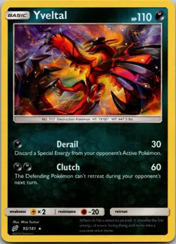 POKEMON YVELTAL 95/181 HOLO RARE TEAM UP NM/M - Image 1