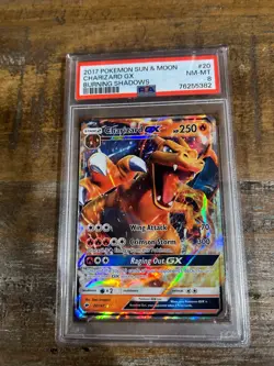 Pokemon 2017 Sun & Moon Burning Shadows CHARIZARD GX #20 PSA 8 RARE 2 - Image 1