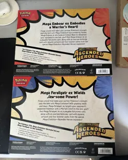 Pokemon TCG: Ascended Heroes Mega Feraligatr And Emboar Ex Boxes Sealed. - Image 2