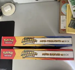 Pokemon TCG: Ascended Heroes Mega Feraligatr And Emboar Ex Boxes Sealed. - Image 3