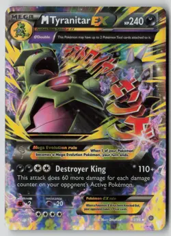 M Tyranitar EX 43/98 Holo EX Rare Ancient Origins Pokemon LP - Image 1