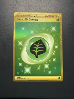 Pokemon TCG Basic Grass Energy 278/193 Holo Hyper Rare Paldea Evolved - Image 1