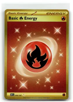 Basic Fire Energy 230/197 Hyper Rare Obsidian Flames Pokemon NM b4 - Image 1