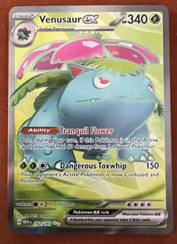 Pokemon TCG Venusaur EX Full Art 182/165 Scarlet & Violet 151 - Image 1
