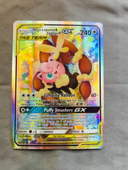 Pokemon Mega Lopunny & Jigglypuff GX Tag Team Alternate Full Art 226/236 2019 - Image 1