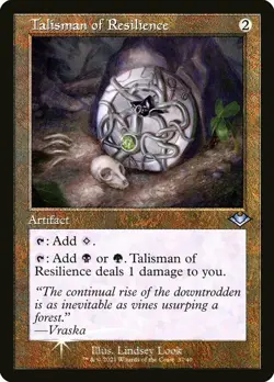 NM-Mint, English MTG Foil Talisman of Resilience - Foil - Retro Frame Modern Hor - Image 1