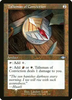 Light Play, English MTG Foil Talisman of Conviction - Foil - Retro Frame Modern - Image 1