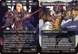 NM-Mint, English MTG Foil Zenos yae Galvus // Shinryu, Transcendent Rival - Surg - Image 1