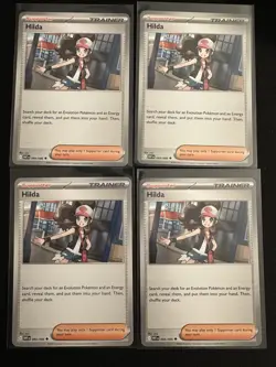 4 x Hilda Trainer 084/086 Playset - White Flare Pokemon - Near Mint - Image 1