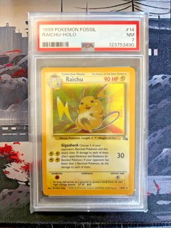 Pokemon Fossil - Raichu - 14/62 - Holo - PSA 7 - Image 1