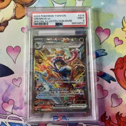 PSA 9 MINT Greninja ex SIR Scarlet & Violet Twilight Masquerade 214/167 Pokemon - Image 1