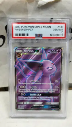2017 ESPEON GX SUN & MOON FULL ART POKEMON TCG PSA 10 GEM MINT #140 - Image 2