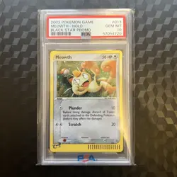2003 Pokemon Game MEOWTH #013 Holo Black Star Promo PSA 10 - Image 1