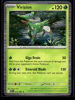 Virizion SV: White Flare 010/086 NM Pokemon TCG | Buy 10 Get 10 Free - Image 1