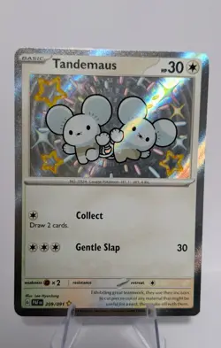 Tandemaus 209/091 Paldean Fates Shiny Secret Rare Pokemon TCG Single - Image 1