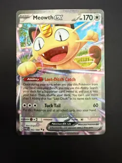 Meowth ex 062/088 Holo Double Rare Pokemon Perfect Order NM - Image 1