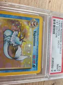 PSA 9 Vaporeon 1st Edition [Holo] - 12/64 - Jungle - Pokemon - Read Description - Image 3