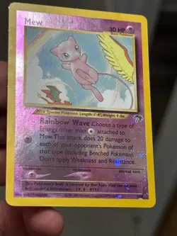 Pokemon TCG Mew 1/18 Southern Islands Promo Reverse Holo LP+ - Image 5
