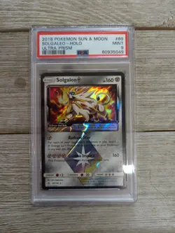 PSA 9 Graded Solgaleo - Holo Ultra Prism 2018 Pokemon Sun & Moon #89 - Image 1
