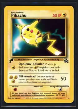 Pokemon Pikachu 4 World Collection 2000 1st Movie Black Star Promo WOTC DUTCH NM - Image 1