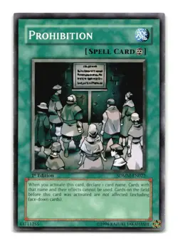 Prohibition - SDMM-EN022 1st Edition - YuGiOh-LP - Image 1