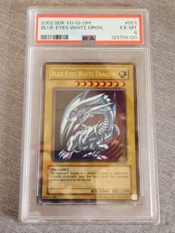 Yugioh Blue Eyes White Dragon SDK-001 PSA 6 EX-MT Ultra Rare - Image 1
