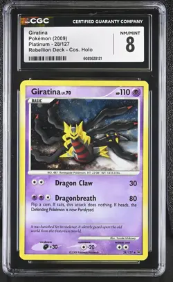 CGC 8 Giratina 2009 Platinum 28/127 Cosmos Holo Pokemon Card - Image 1