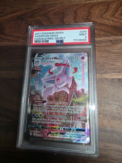Espeon Vmax PSA 9 Fusion Strike Alt Art Pokemon Card 270/264 Full Art 2021 FA - Image 1
