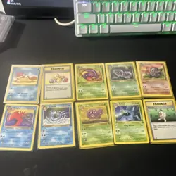Pokemon TCG Fossil 1st Edition 10-Card Lot Krabby Kingler Golduck Mr Fuji - Image 1