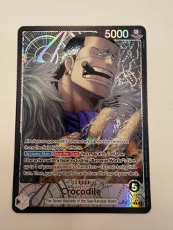 One Piece Card Game Crocodile OP14-079 Leader Parallel Holo Near Mint - Image 1