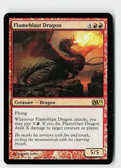 Flameblast Dragon Foil R Magic 2012 (M12) 133 NM - Image 1